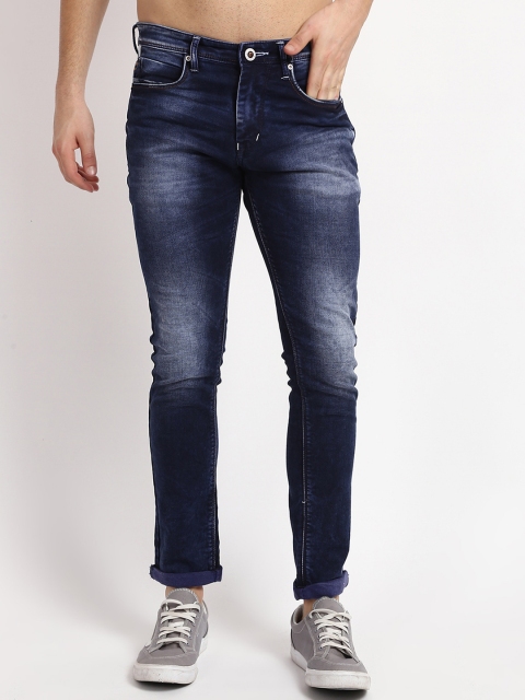 

V2 Value & Variety Men Navy Blue Light Fade Jeans
