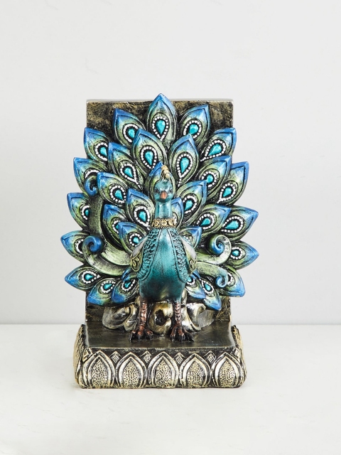 

Home Centre Blue Mayur Mayil Peacock Left Polyresin Bookend Figurine