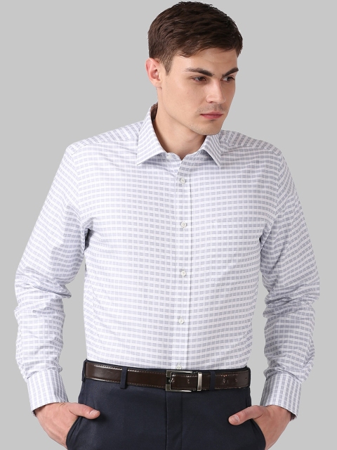 

Park Avenue Men Grey Checked Formal Shirt