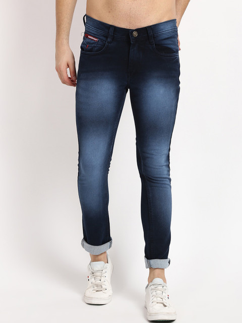 

V2 Value & Variety Men Navy Blue Heavy Fade Jeans