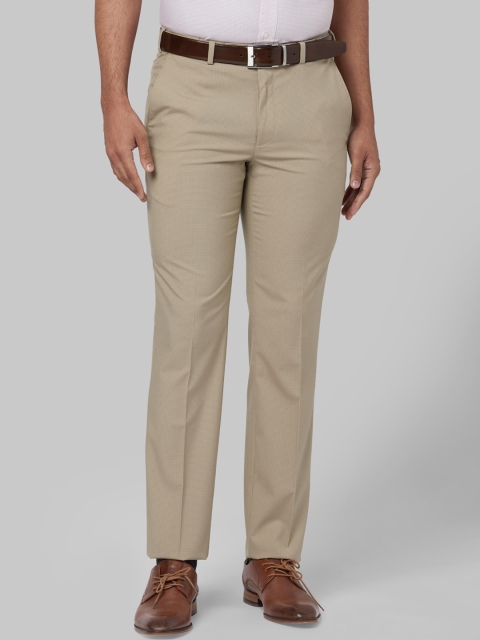 

Park Avenue Men Beige Slim Fit Formal Trousers Formal Trousers