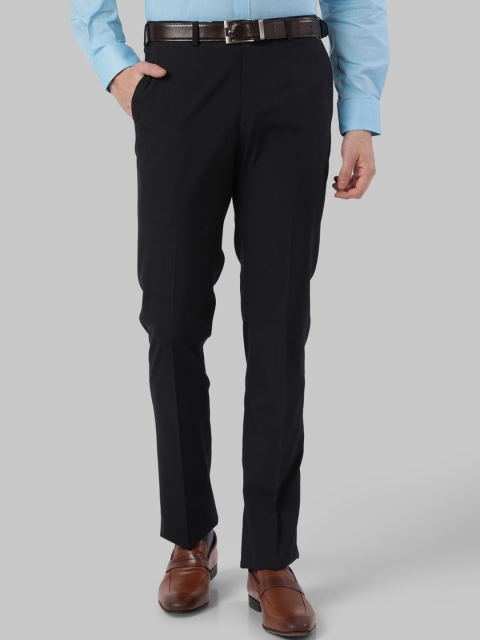 

Raymond Men Blue Solid Regular Fit Formal Trousers