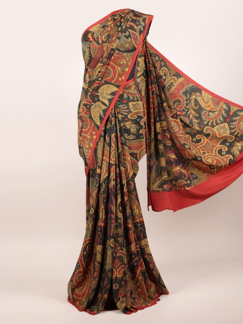 

Pothys Multi Ethnic Motifs Pure Crepe Saree