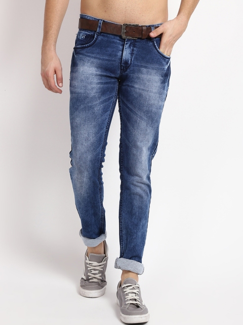 

V2 Value & Variety Men Blue Heavy Fade Stretchable Jeans