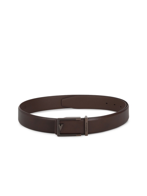 

Van Heusen Men Brown Textured Leather Belt