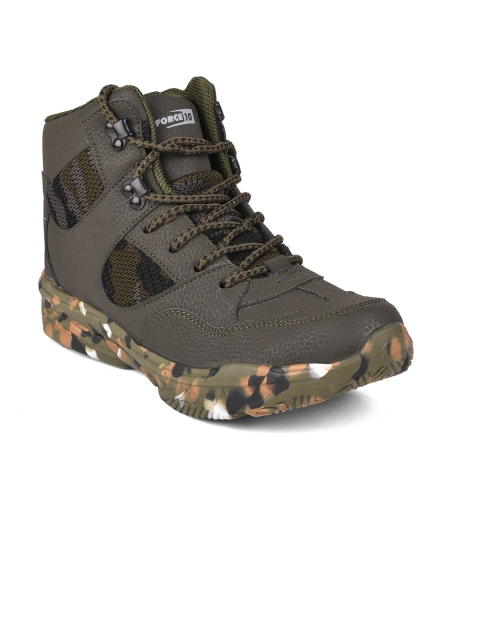 

Liberty Men Olive Green Mid-Top Running Shoes