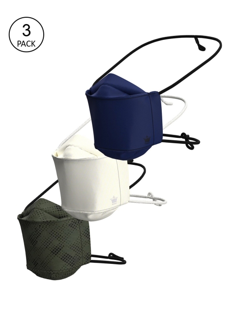 

Louis Philippe Men Pack Of 3 Assorted Cotton Origami Reusable Protective Outdoor Face Masks