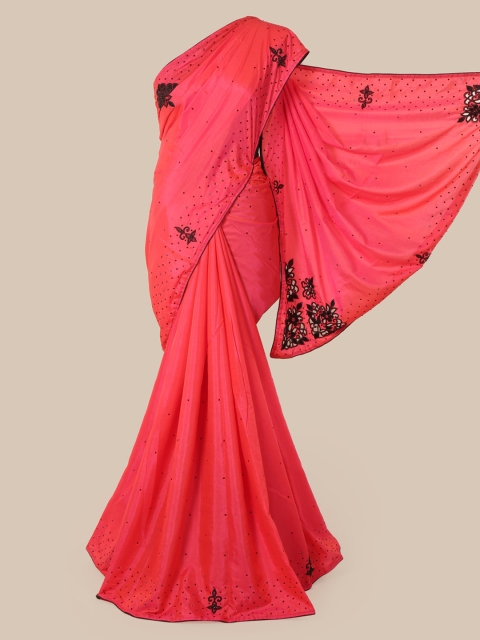

Pothys Pink Embellished Art Silk Saree