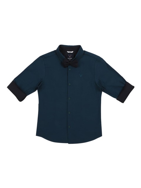 

Allen Solly Junior Boys Green Regular Fit Solid Casual Shirt