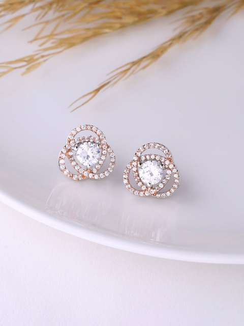 

ADORN by Nikita Ladiwala White Sterling Silver CZ Floral Shaped Studs