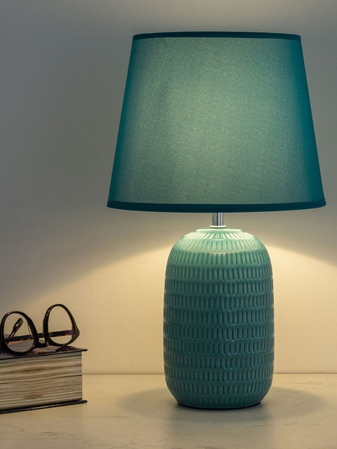 

Home Centre Blue Textured Contemporary Table Lamp
