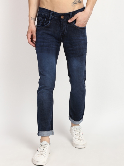 

V2 Value & Variety Men Navy Blue Light Fade Jeans
