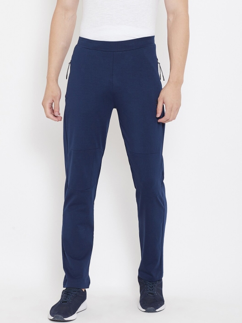

Okane Men Blue Solid Track Pants