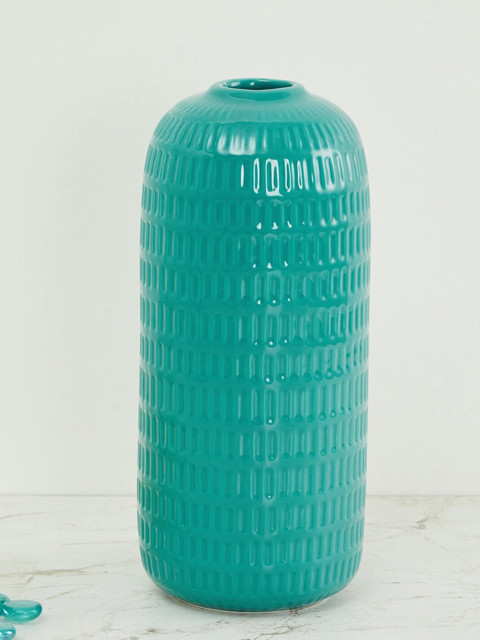 

Home Centre Turquoise Blue Primrose Textured Vase