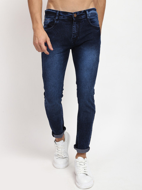 

V2 Value & Variety Men Navy Blue Light Fade Jeans