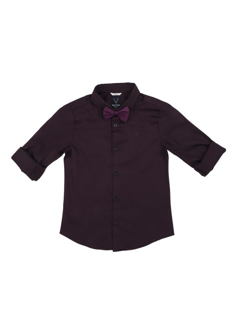 

Allen Solly Junior Boys Purple Regular Fit Solid Casual Shirt