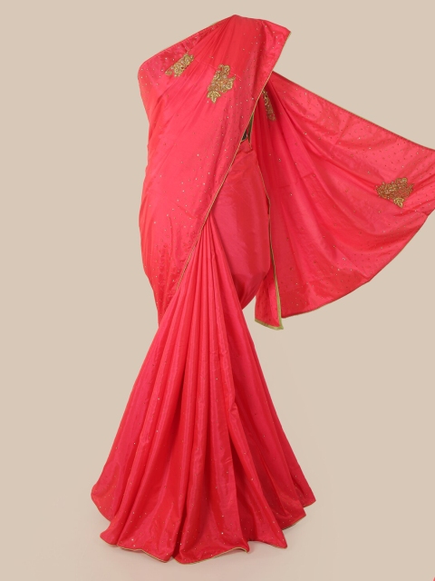 

Pothys Pink Embellished Art Silk Saree