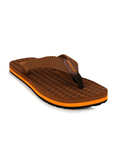 

Campus Men Brown Printed Thong Flip-Flops