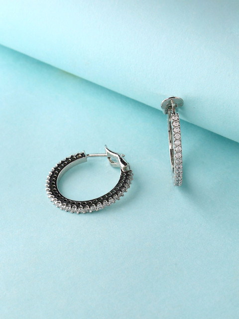 

ADORN by Nikita Ladiwala Silver Circular Hoop Earrings