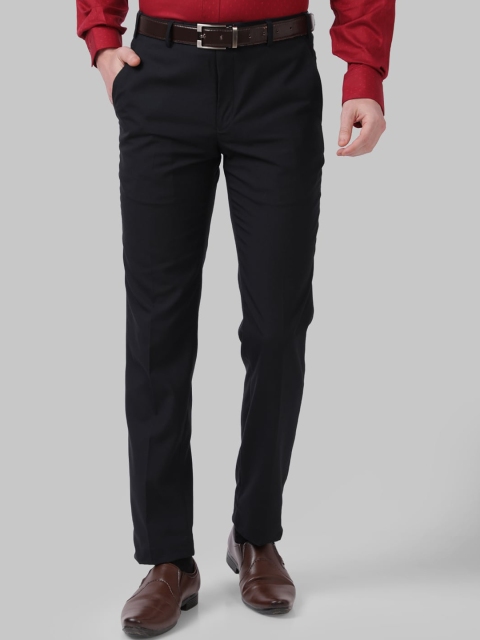 

Park Avenue Men Blue Solid Slim Fit Formal Trousers