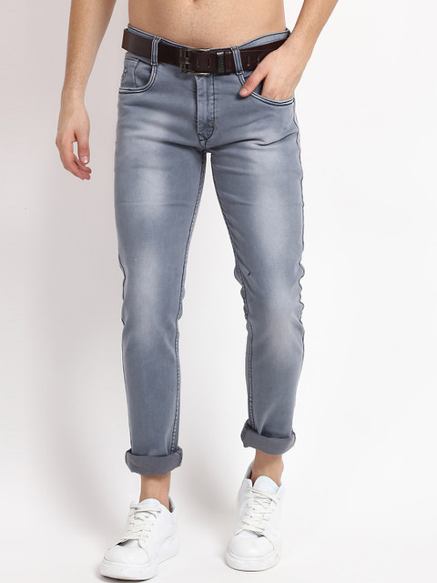 

V2 Value & Variety Men Grey Low Distress Heavy Fade Jeans