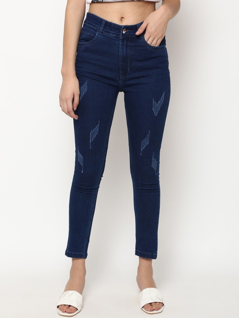 

V2 Value & Variety Women Blue Mildly Distressed Jeans