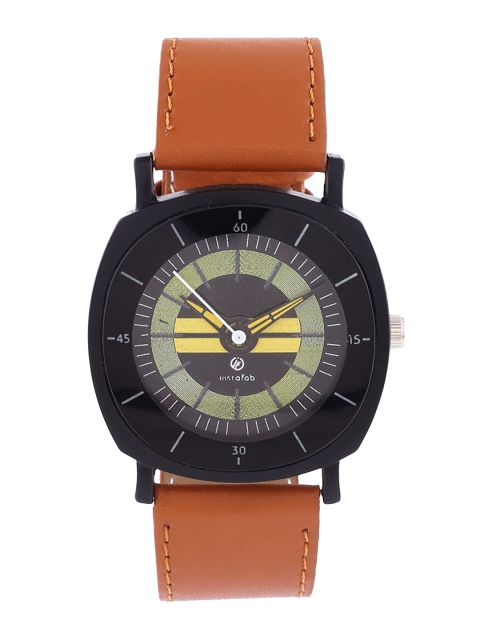 

Instafab Men Charcoal Grey Dial & Beige Analogue Watch CSMRW5004