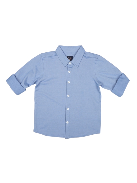

Allen Solly Junior Boys Blue Regular Fit Solid Casual Shirt