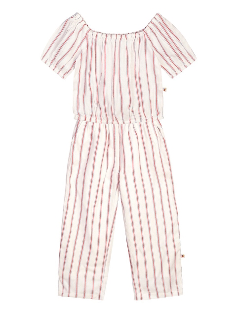 

Budding Bees Girls White & Red Striped Top with Pyjamas