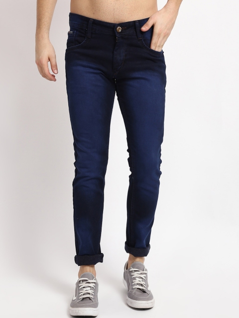 

V2 Value & Variety Men Navy Blue Light Fade Jeans