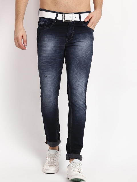 

V2 Value & Variety Men Navy Blue Heavy Fade Jeans