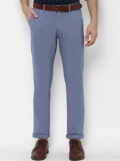 

Allen Solly Men Blue Textured Slim Fit Regular Trousers