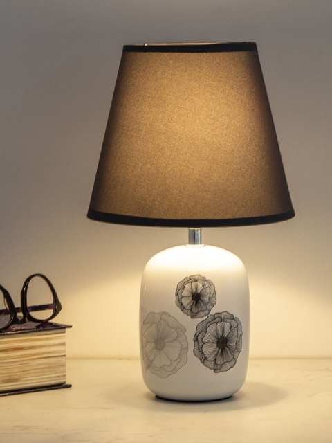 

Home Centre Grey & White Solid Contemporary Table Lamp with Shade