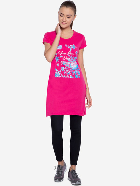 

NEVA Pink Regular Longline Top