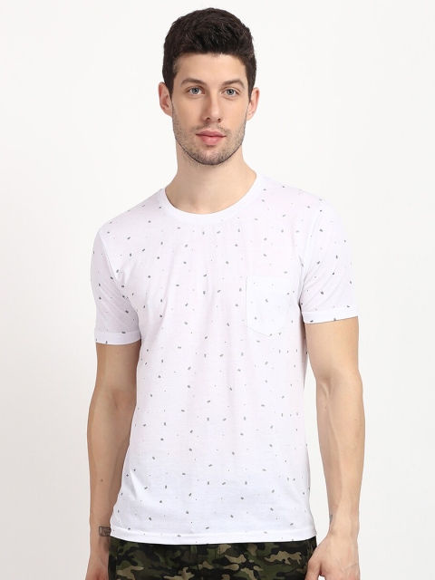 

V2 Value & Variety Men White \& Grey Printed T-shirt