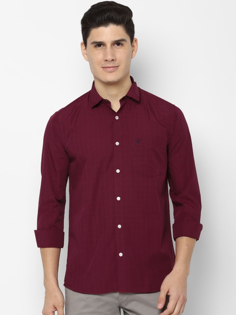 

Allen Solly Men Maroon Slim Fit Checked Casual Shirt