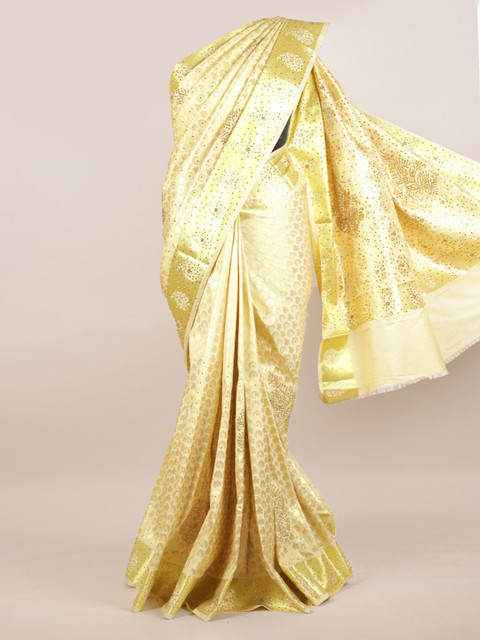 

Pothys Gold Woven Design Pure Silk Kanjeevaram Saree