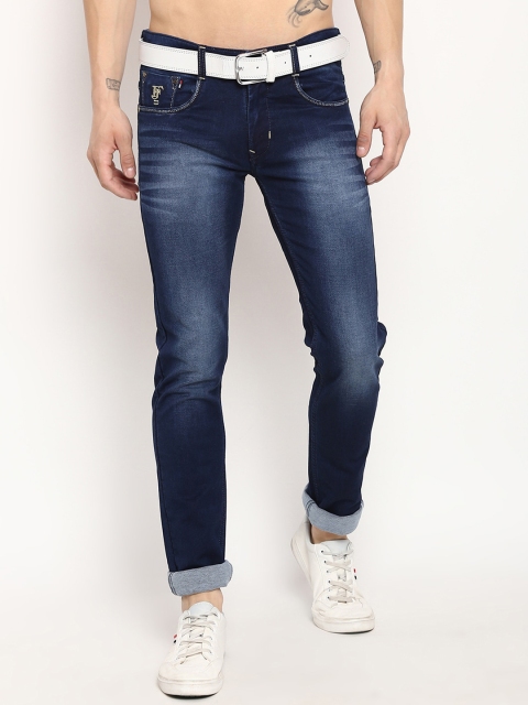 

V2 Value & Variety Men Navy Blue Heavy Fade Jeans