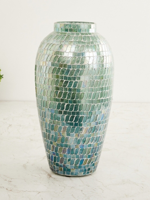 

Home Centre Teal Green & Blue Textured Fiesta Yael Mosaic Vase