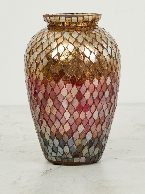 

Home Centre Red & Gold-Colored Fiesta Mosaic Promo Vase
