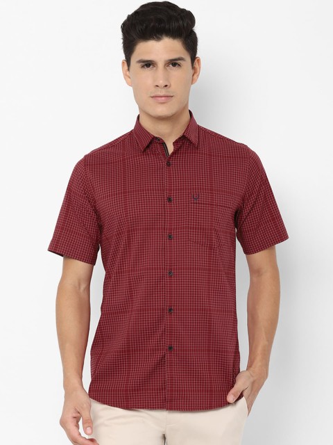 

Allen Solly Men Maroon Slim Fit Checked Casual Shirt