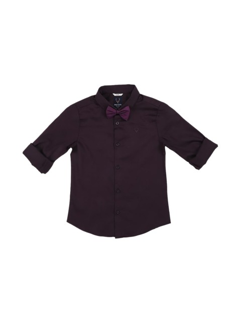

Allen Solly Junior Boys Purple Regular Fit Solid Casual Shirt