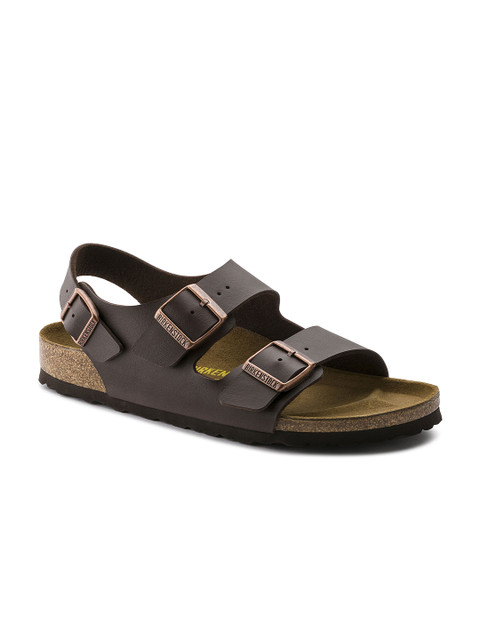 

Birkenstock Unisex Brown Narrow Width Nubuck Leather Comfort Sandals