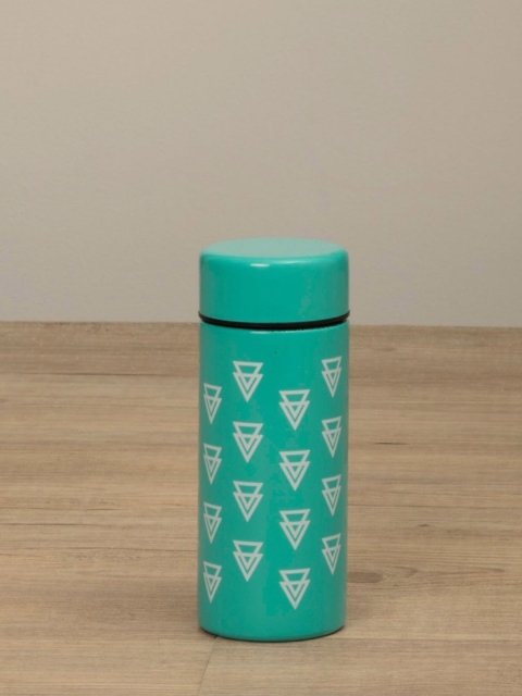 

Home Centre Teal Geometric Printed Steel Flask 150 ML