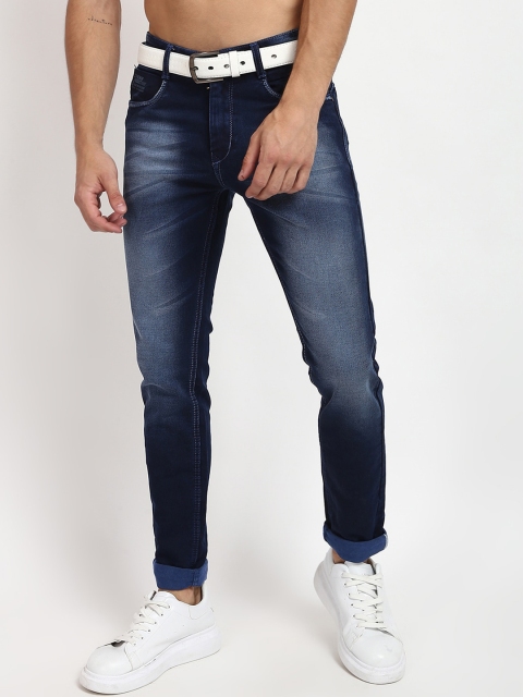 

V2 Value & Variety Men Navy Blue Heavy Fade Jeans