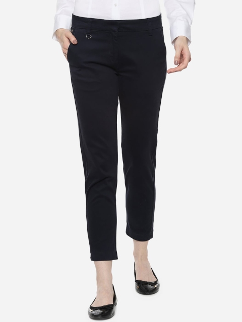 

Allen Solly Woman Women Navy Blue Regular Trousers Regular Trousers