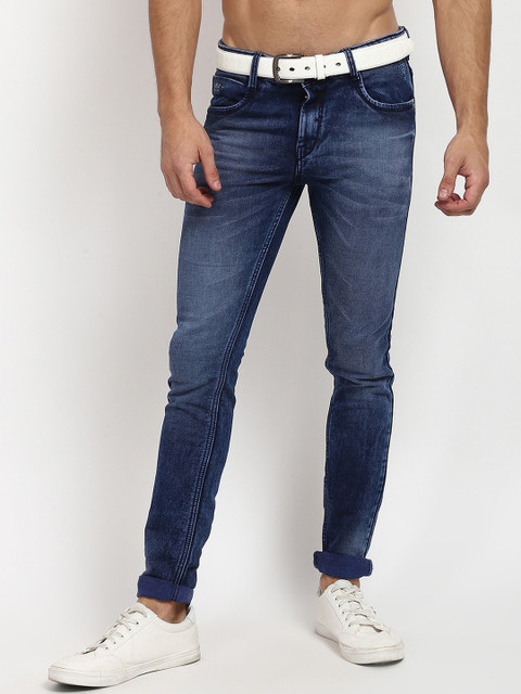 

V2 Value & Variety Men Navy Blue Light Fade Jeans
