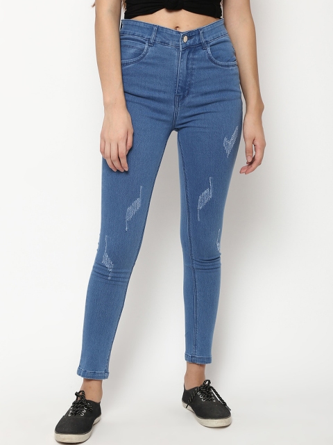 

V2 Value & Variety Women Blue Mildly Distressed Jeans