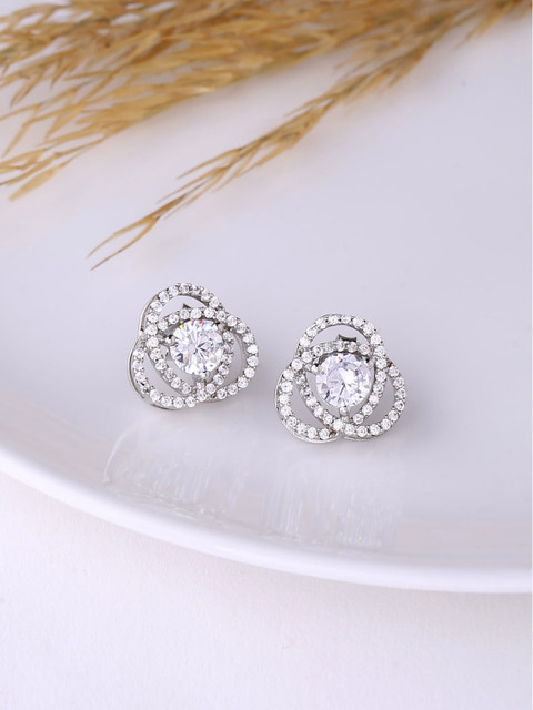 

ADORN by Nikita Ladiwala Silver Contemporary Studs Earrings