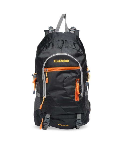 

Teakwood Leathers Unisex Black & Or Solid Rucksack 50L